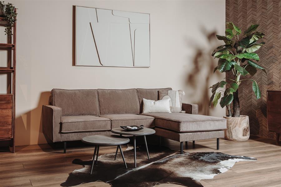 Tower Living Hoekbank Derby – 2,5-Zits met Chaise Longue Links of Rechts – Lara Stof